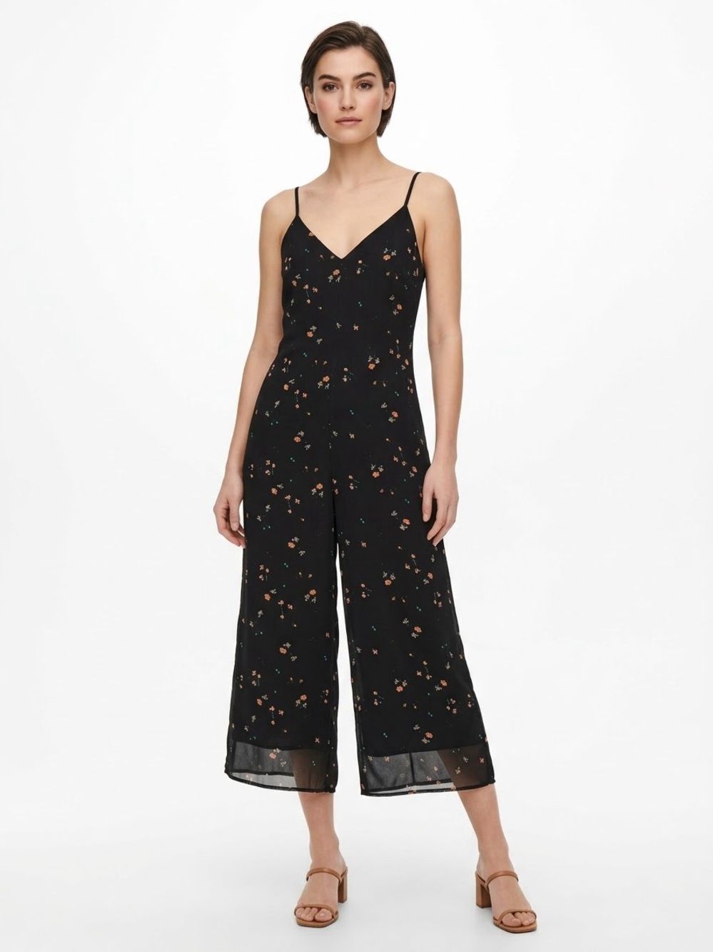 Gentle Fawn Floral Cropped Wide Leg Sleeveless Cami Jumpsuit 2